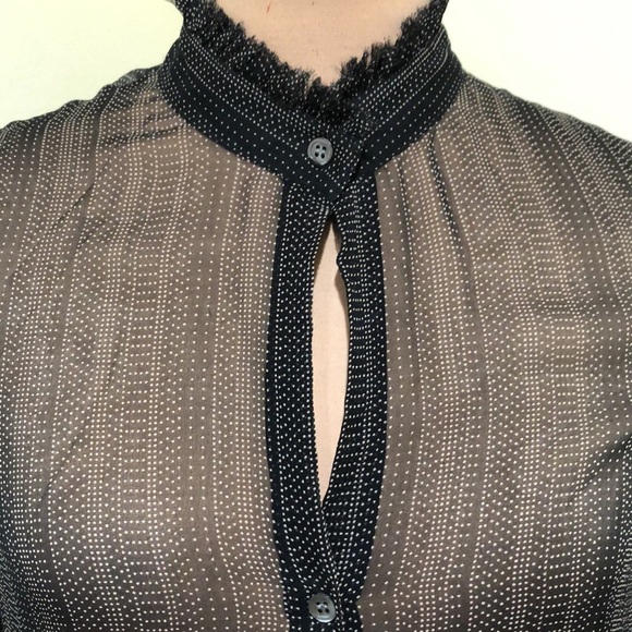 Theory Black Sheer Blouse - Picture 3 of 10